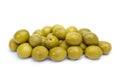 Some green olives with pits