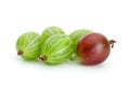 Some green and red gooseberries