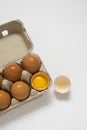 Some healthy brown farm fresh eggs Royalty Free Stock Photo