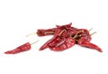 Some hot red pepper isolation ower white Royalty Free Stock Photo