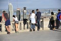 People admiring Montreal from chalet II