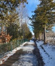 Trails at Devil`s Creek Falls Royalty Free Stock Photo