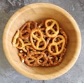 Some little pretzels on a plate