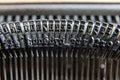 Metallic characters of a typewriter Royalty Free Stock Photo
