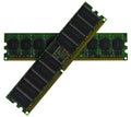 Some modules DDR RAM memory computer on white background. Royalty Free Stock Photo