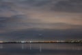Night on Tunis Lake Royalty Free Stock Photo