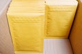 Some Padded Envelopes in a Shipping Box Royalty Free Stock Photo