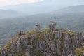 some people who are on top of Mount Batu named Buntu Burake, In Tana Toraja Regency taken with a zoom camera