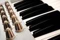 Some Piano Keys of a modular Synthesizer Royalty Free Stock Photo