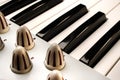 Some Piano Keys of a modular Synthesizer Royalty Free Stock Photo