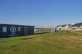 Some of the Preparations behind the new Links House for the 147th Golf Open Championships being held at Carnoustie.