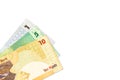 Some qatari riyal bank notes background Royalty Free Stock Photo