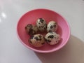 some quail eggs in a bowl