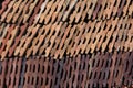 Detail of a stack of house roof tiles