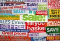 Some sale blurbs background Royalty Free Stock Photo