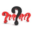 Some shiny question mark in red Royalty Free Stock Photo