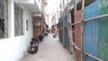 Some small street of India and incomplete house