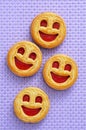 Smiley biscuits Royalty Free Stock Photo