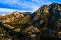 California Mountains in Spring with a little snow on them