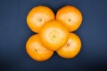 Some stacked fresh oranges Royalty Free Stock Photo