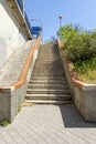 Some stairs with granite steps to bridge Royalty Free Stock Photo