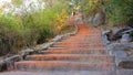 Some of the 1000 steps to Chamundi Hill, Mysore, India Royalty Free Stock Photo