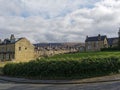 Some of the Stone houses and terraces near to Ilkley Park and Riverside Gardens Royalty Free Stock Photo