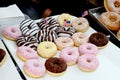 tasty colorful american donuts