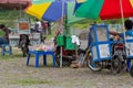 Some traveling vendors seem to be empty of buyers