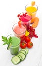 Some various Freshly Vegetable Juices