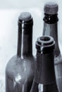 Some very old wine bottles . Royalty Free Stock Photo