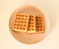 Some waffels on a plate