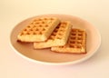 Some waffels on a plate