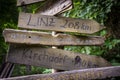 Some wooden waymarker in Austria