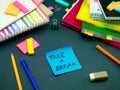 Somebody Left the Message on Your Working Desk; Take A Break