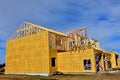 Somebodys new dream home under construction. Royalty Free Stock Photo