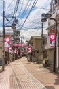 Somei-Ginza shopping street at morning in Toshima ward. Royalty Free Stock Photo