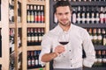 Somellier Wine Business Alcohol Drink Store Concept Royalty Free Stock Photo