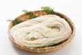 Somen, Japanese noodle dishes, Royalty Free Stock Photo