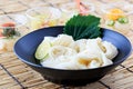Somen, Japanese thin wheat noodles Royalty Free Stock Photo