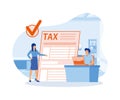 Someone is doing tax financial advice. Taxation planning concept. Royalty Free Stock Photo
