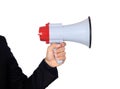 Someone with a Megaphone for proclaiming something Royalty Free Stock Photo