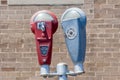 Somerset country Pennsylvania, USA- May 19, 2014. Parking meters