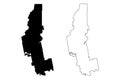 Somerset County, Maine U.S. county, United States of America, USA, U.S., US map vector illustration, scribble sketch Somerset