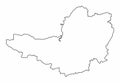 Somerset county outline map Royalty Free Stock Photo