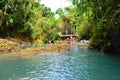 Somerset Falls - a waterfall and blue lagoon in Port Antonio, Jamaica