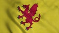 Somerset flag, England, waving in wind. Realistic flag background