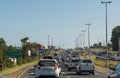 Rush hour traffic on a busy road, Western Cape, South Africa