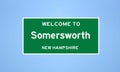 Somersworth, New Hampshire city limit sign. Town sign from the USA. Royalty Free Stock Photo