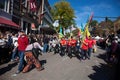 Somerville, Massachusetts, USA - OCTOBER 11, 2015 - HONK Festival of activist street bands.